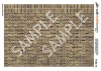 1:18 Yellow Weathered Brick Texture Paper - Pack of 5 - TX302-18