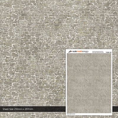 TX309-120 Pointed Light Grey Stone Texture Paper (Pack of 5) - TT:120