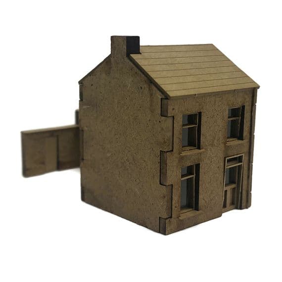N Gauge Terraced Houses / Cottages Laser Cut  Building Kit - UW2002-N - Scale Model Scenery