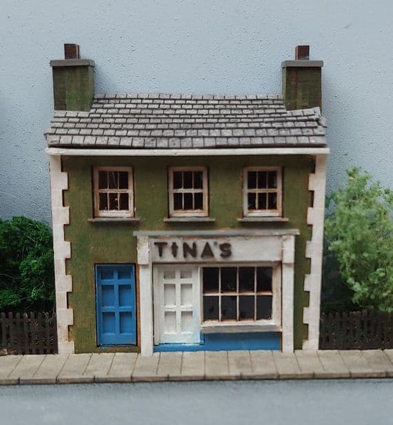 N Gauge Terraced Houses / Cottages Laser Cut  Building Kit - UW2002-N - Scale Model Scenery