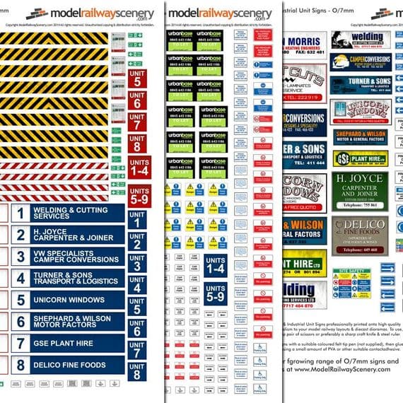 Warehouse & Industrial Unit Signs S002 O/7mm/1:43