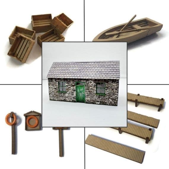 Waterside Scene Bundle – Boats, Jetties & More - OO/4mm/1:76