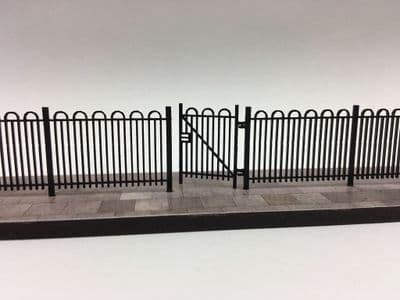 WG003-28 Laser Cut 5ft School/Park Hairpin Railings 28mm / 1:56