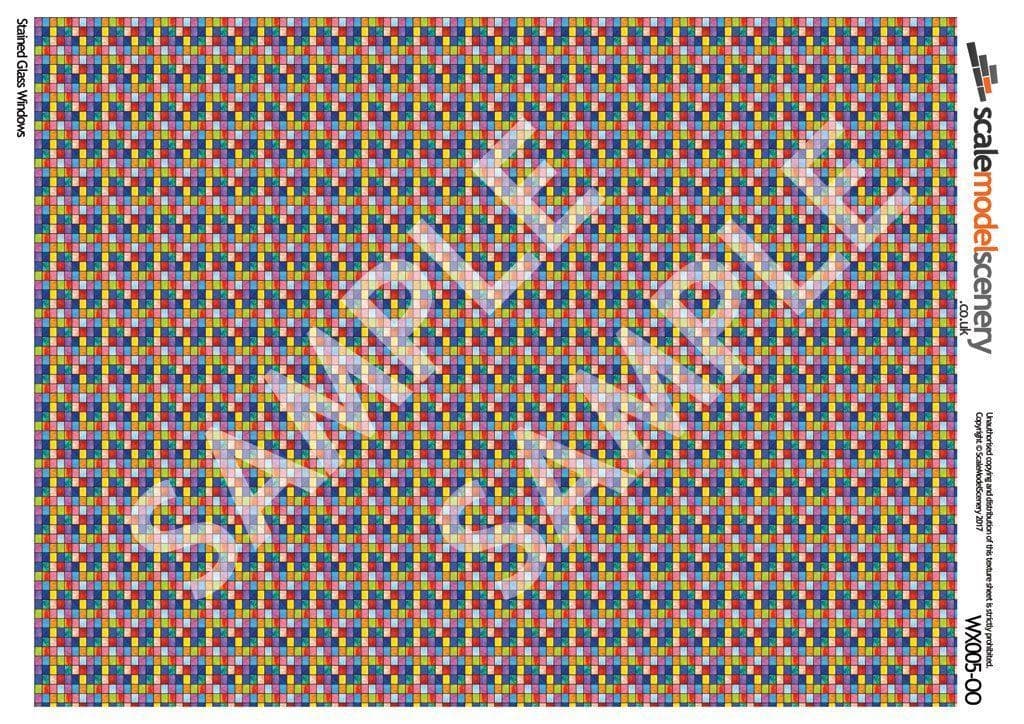 WX005OO Stained Glass Windows Sheet 1 OO/4mm/1 76