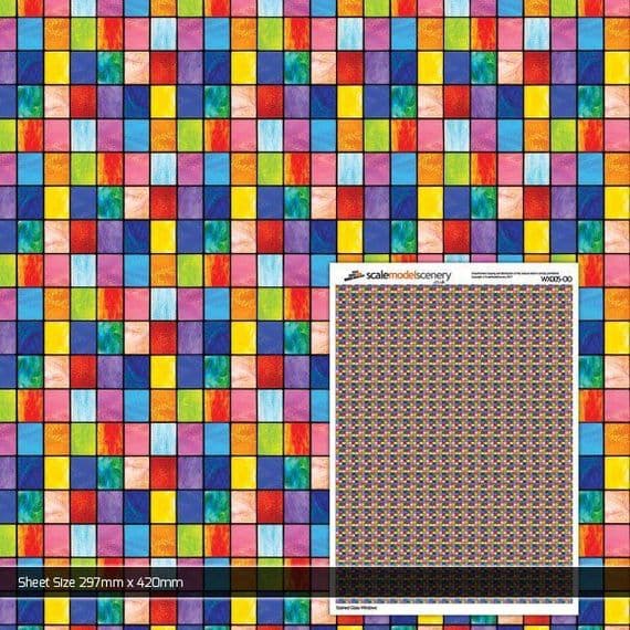 WX005OO Stained Glass Windows Sheet 1 OO/4mm/1 76