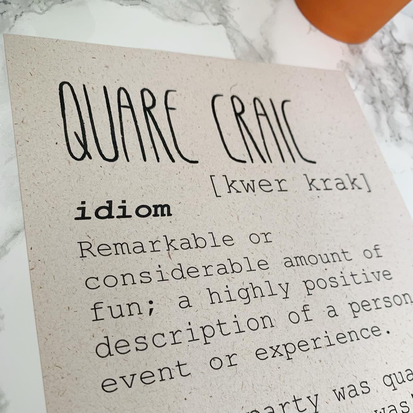 Northern Irish Dictionary A5 prints by Have a Day Designs