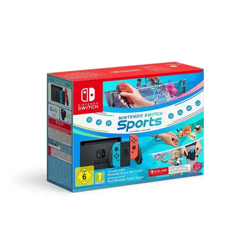 Nintendo Switch Neon Red/Neon Blue Switch Sports Set 3 Months NSO