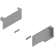 AVENTOS HK top stay lift, cover cap set, left+right, light grey/stainless steel brushed