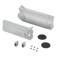 Blum. AVENTOS HF bi-fold lift system, cover cap set, left/right, for SERVO-DRIVE. Light grey/Dark grey. 21F8000