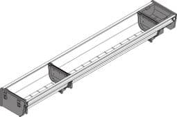 Blum. ORGA-LINE container set (partially filled), for TANDEMBOX drawer, NL=650 mm, width=103 mm. stainless steel brushed/dust grey. ZSI.650BI1N