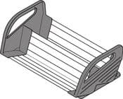 Blum. ORGA-LINE spice holder, cabinet width 400 mm. stainless steel /dust grey. ZFZ.40G0I