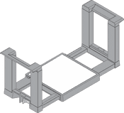 Blum. plate-holder, height=170 mm, diameter of plates=186–322 mm, 1 piece. Orion grey matt. ZC7T0350