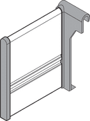 Longside divider, TANDEMBOX plus high fronted pull-out. R9006 white aluminium/dust grey. Z43H100S.01