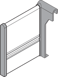 Longside divider, TANDEMBOX plus high fronted pull-out. R9006 white aluminium/dust grey. Z43H100S.01