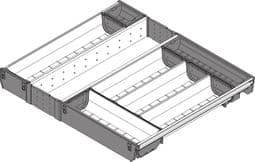 ORGA-LINE cutlery tray, NL=500 mm, CW=600 mm. stainless steel brushed/dust grey. ZSI.60VEI6