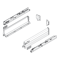 TANDEMBOX plus BLUMOTION drawer, height M, 30 kg, NL=450 mm. R9006 white aluminium/dust grey.