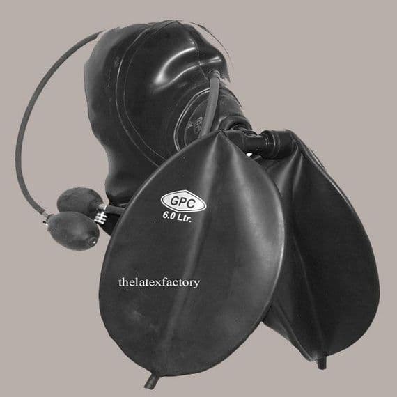 1.05mm Thick Latex Inflatable Medical Mask with 2 Air Bags and T Bar