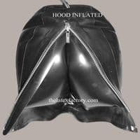 Bespoke UK‑Made Heavy‑Grade Latex Hood with Rigid Mouthpiece