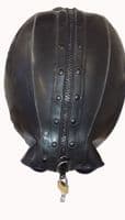 Bespoke UK‑Made Inflatable Latex Hood with Inflatable Mouthpiece