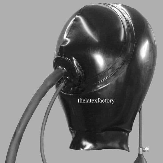 Inflatable Hood with inflatable Gag