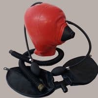 Inflatable hood with Medical Mask in 1.05mm Sheet Latex with Corrugated Pipe and Bags