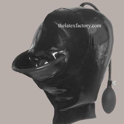 Inflatable Latex Hood With Reinforced Access Port