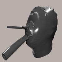 Latex Breathing Hood With Ventilation Pipes