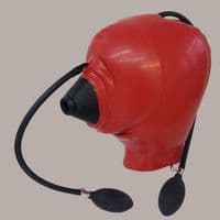 Latex Hood With Inflatable Mask Interface