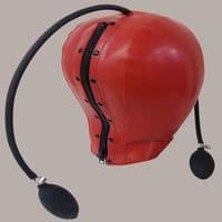 Latex Hood With Inflatable Mask Interface
