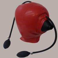 Latex Hood With Inflatable Mask Interface