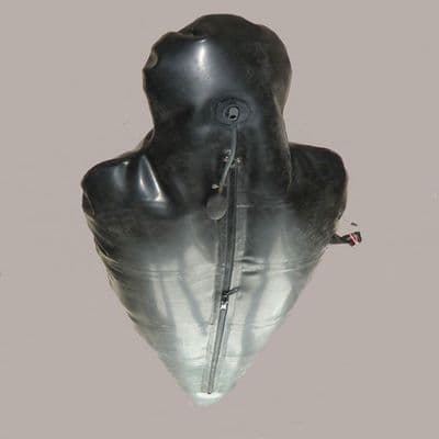 Made To Measure Inflatable Bag with Hood and Inflatable Gag