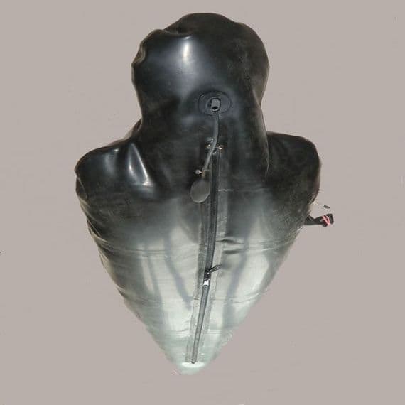 Made To Measure Inflatable Bag with Hood and Inflatable Gag