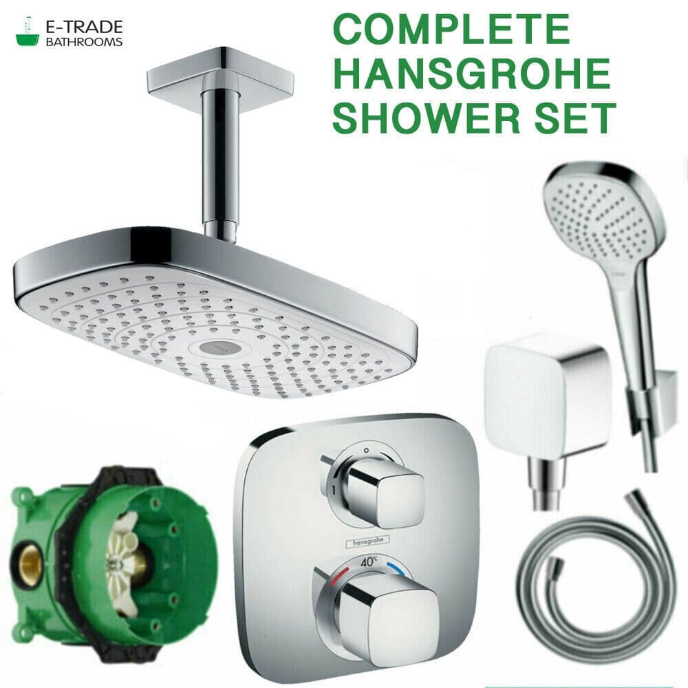 COMPLETE HANSGROHE CONCEALED SHOWER BY HANSGROHE ECOSTAT E 15708 30cm