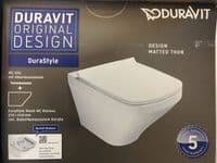 DURAVIT Wall Hung Rimless WC+Soft Closing Seat+ Geberit Delta UP100+Delta 51 Flush Plate-Chrome