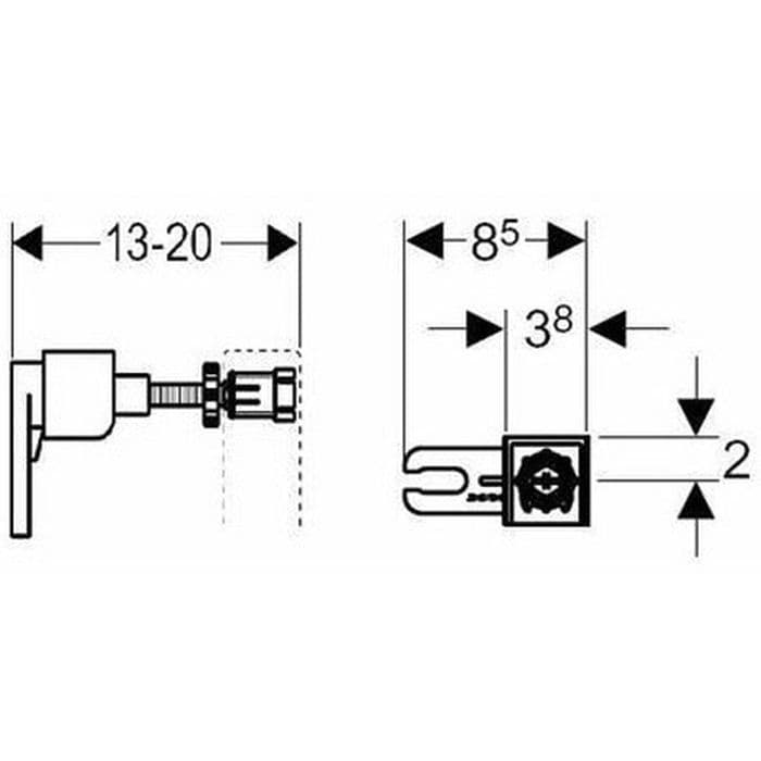 GEBERIT BRACKETS FOR WALL HUNG WC TOILET FRAME UP100 UP320 DUOFIX SET