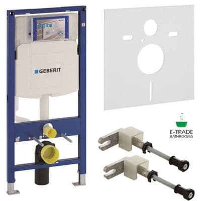 Geberit Duofix 1.12m WC Toilet Frame UP320 Sigma Cistern Wall Brackets + WC Bend