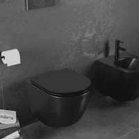 GEBERIT DUOFIX UP100 FRAME FLUSH PLATE MATT BLAC WALL HUNG RIMLESS WC LENA BLACK MATT FRESH SYSTEM