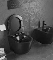 GEBERIT DUOFIX UP100 FRAME FLUSH PLATE MATT BLAC WALL HUNG RIMLESS WC LENA BLACK MATT FRESH SYSTEM