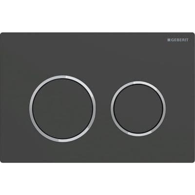 Geberit flush plate Omega 20 for 2-volume flushing black matt chrom 115.085.14.1