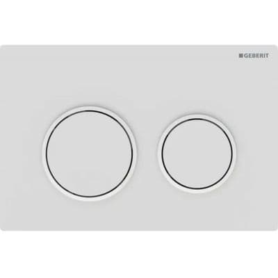 Geberit flush plate Omega 20 for 2-volume flushing matt white 115.085.01.1
