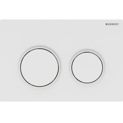Geberit flush plate Omega 20 for 2-volume flushing white matt 115.085.11.1