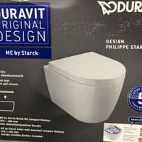 GEBERIT frame UP100 + plate +DURAVIT ME wall hung toilet rimless soft closing in compact size