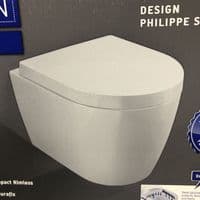 GEBERIT frame UP100 + plate +DURAVIT ME wall hung toilet rimless soft closing in compact size