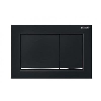 Geberit Omega 30 flush plate bright black/chrome 115.080.km.1