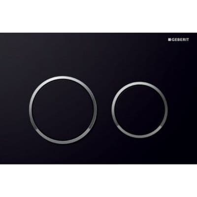 Geberit Omega20 flush plate  bright black/chrome 115.085.KM.1