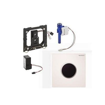 Geberit Sigma 10 electric urinal flush plate 116025KL1 matte white + chrome