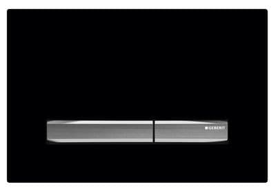 Geberit Sigma 50 - flush plate for WC, chrome/black 115.788.DW.2