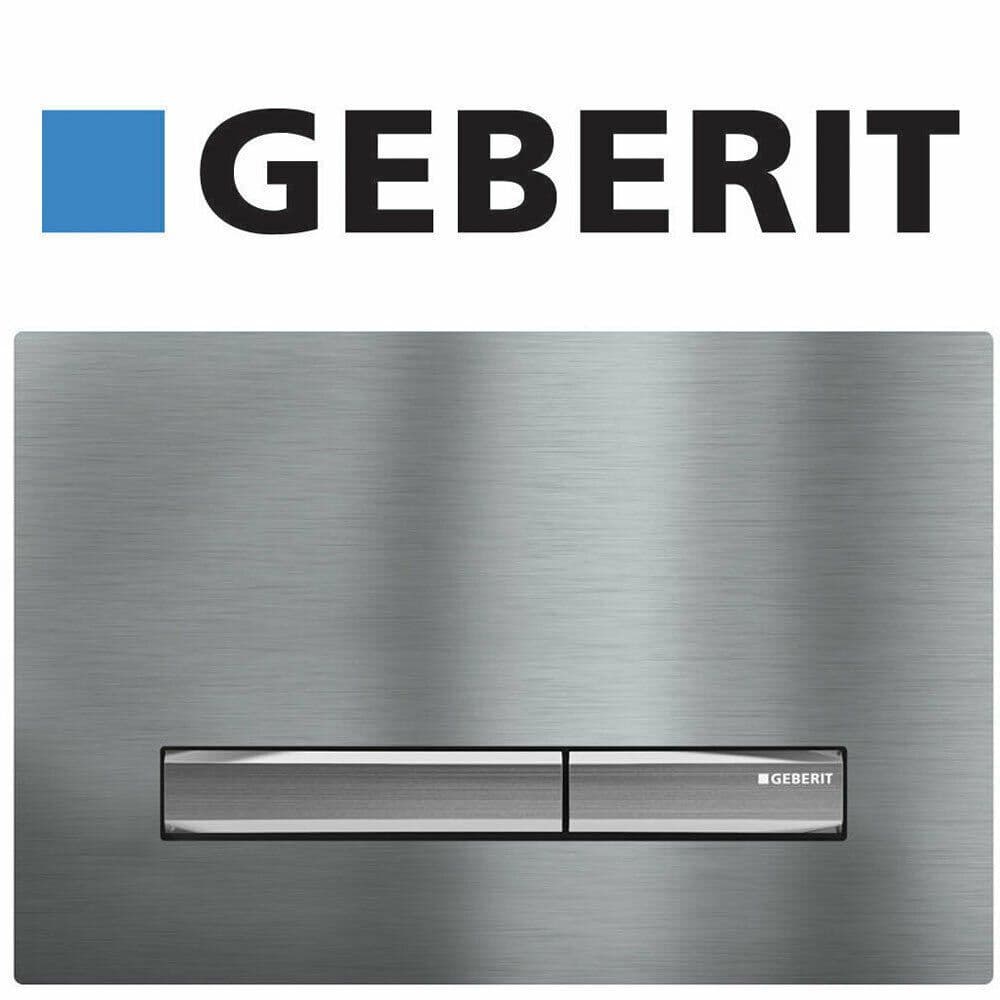 GEBERIT SIGMA 50 FLUSH PLATE NEW SLIM RE-DESIGN IN BRUSHED CHROME NEW ...