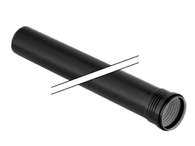 Geberit Silent PP pipe 390602141 DN 125, 500 mm, with socket, sound optimized 390.602.14.1