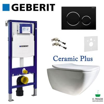 GEBERIT UP320 FRAME+SIGMA20 FLUSH PLATE+VILLEROY&BOCH VENTICELLO CERAMIC PLUS WC+ SOFT CLOSE SEAT
